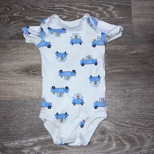 Charming Blue Car Print Kids Bodysuit